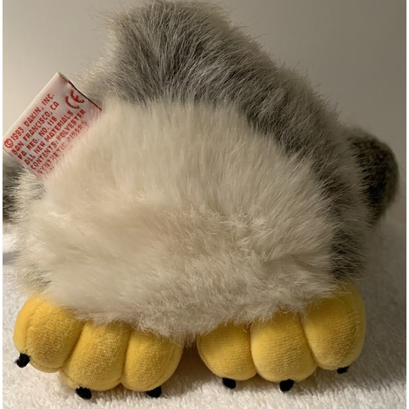 Dakin Gray Wise OWL 1993 Plush Stuffed Animal Toy 9" Vintage New With Tags - Picture 7 of 11